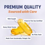Triple Strength Omega 3 Fish Oil 3600 mg | EPA & DHA | Over 2100mg Omega-3 Fatty Acids | 1300mg EPA + 860mg DHA | Best Essential Fatty Acids | Premium Wild Caught & Burpless Fish Oil | 120 Ct - Image 3