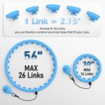 Weighted Hula Circle with 26 Links(56 Inch) for Adults Weight Loss, Infinity Fitness Hoop Plus Size, for Women Smart Exercise Equipment - Image 2