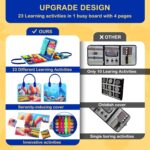 Fidget Blanket for Adults with Dementia, Dementia Activities for Seniors, Alzheimer's Products Multi-Use Busy Sensory Board, Gifts for Him Her Dementia Products for Elderly and Children with Autism - Image 5