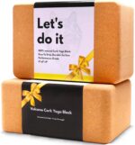 Cork Yoga Blocks 2 Pack Set -Natural Cork from Portugal, 9"x6"x4" Yoga Blocks Non-Slip&Anti-Tilt for Women| Men, Lightweight, Odor-Resistant| Moisture-Proof, Perfect Yoga Equipment - Image 7