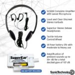 SuperEar Personal Sound Amplifier Model SE5000 (PSAP), 50dB Gain, Hand Held Pocket Size Audio Amplifier with Headphones, EarBuds, Tactile On/Off Volume Control for Adults, Audiologists, and Seniors - Image 8