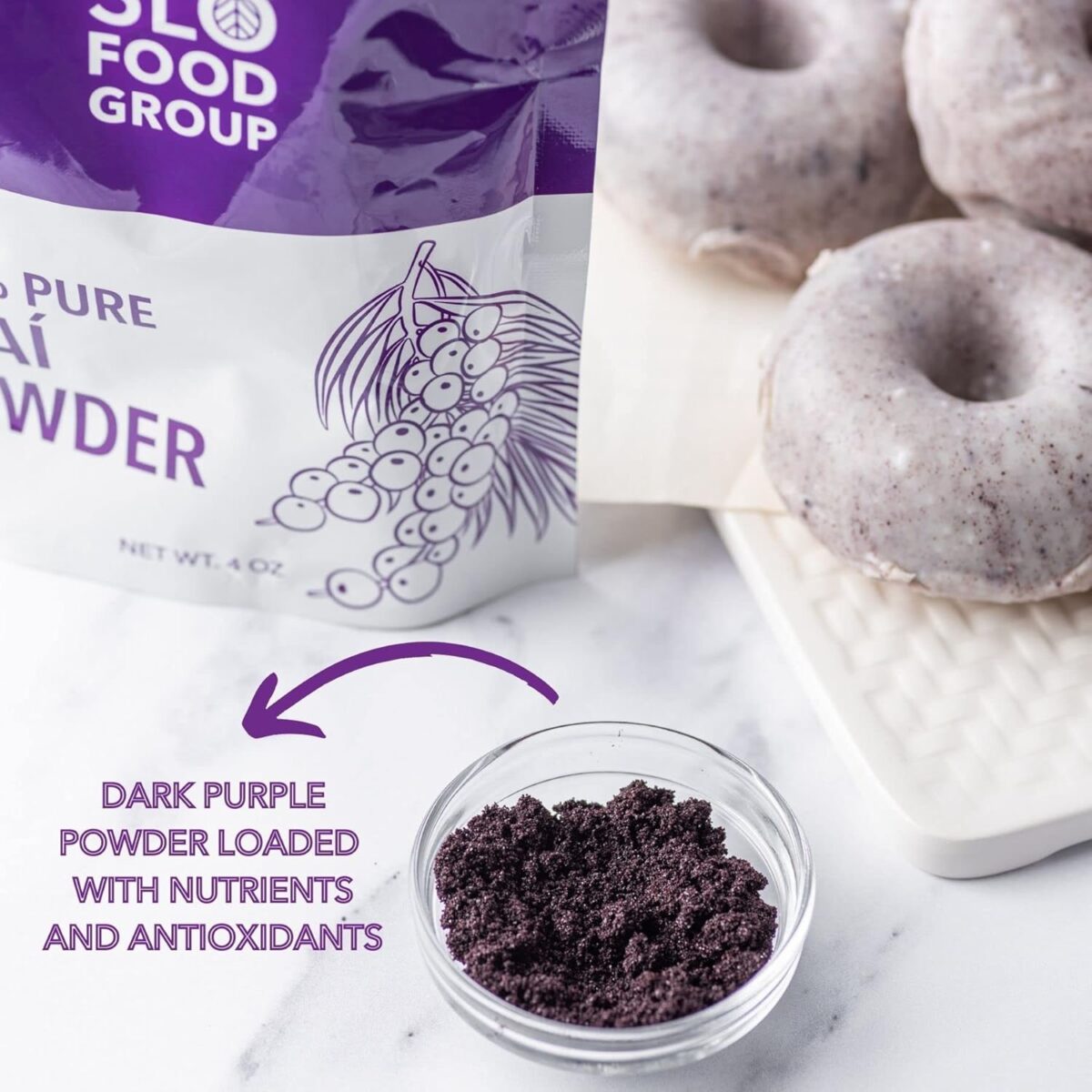 Slofoodgroup Freeze Dried Açaí Powder - Pure Acai Powder from Brazil (.25Lb/4oz Açaí), Acai Fruit Powder - Image 6