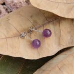 Natural Amethyst Earrings Sterling Silver - 6mm Amethyst Gemstone Stud Earrings, Purple Healing Crystal Earrings Handmade Birthstone Jewelry Valentine's Day Gifts for Her - Image 3