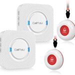 CallToU Wireless Caregiver Pager Smart Call System 2 SOS Call Buttons/Transmitters 2 Receivers Nurse Calling Alert Patient Help System for Home/Personal Attention Pager 500+Feet Plugin Receiver