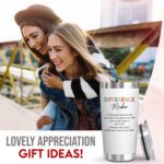 Teacher Appreciation Gifts - Difference Maker 20 oz Stainless Steel Insulated Coffee Tumbler with Lid - Thank You Gifts For Teachers Boss Coworker Employee, Inspirational Tumbler for Women - Image 6