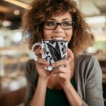Karma Gifts 16 oz Black and White Boho Mug Hummingbird - Cute Coffee and Tea Mug - Ceramic Coffee Mugs for Women and Men, 1 Count (Pack of 1) - Image 6