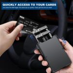 Wallet for Men, Mens Minimalist Wallet 9-13 Cards, Slim Compact Wallet with Money Clip & ID Window, RFID Blocking Smart Pop Up Card Wallet, Metal Aluminum Credit Card Holder Bifold Wallet - Image 3