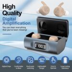 Hearing Aids for Seniors, Hearing Aid Rechargeable with Noise Cancellation Adults, senior Invisible Hearing Amplifier With Portable Charging Case Premium Comfort Design and Nearly Invisible(Beige) - Image 2