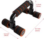 READAEER Push Up Bars Gym Exercise Equipment Fitness 1 Pair Pushup Handles with Cushioned Foam Grip and Non-Slip Sturdy Structure Push Up Bars for Men & Women - Image 5