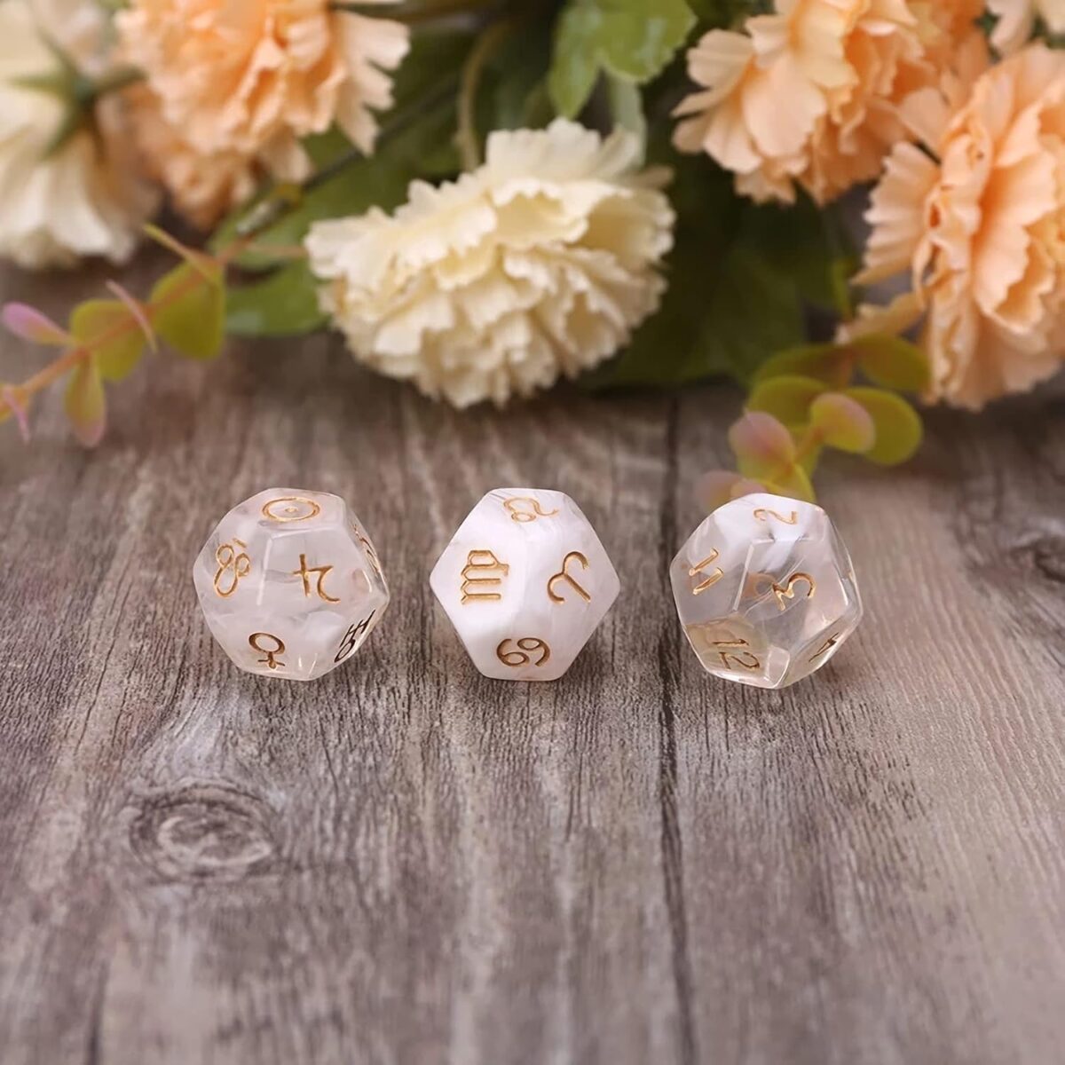 Lunaborne Astrological Divination Dice - Includes Instruction Booklet, Divination Cloth, & Velvet Drawstring Bag - Image 6