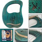Lyre Harp, 19 Metal Strings Maple Saddle Mahogany Body Lyra Harp with Bag key included - Image 4
