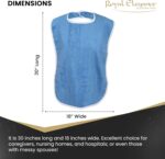 Elaine Karen 3 Pack Premium Adult Bibs - bibs for adults Men, Women; Eating Cloth for Elderly Seniors and Disabled, Adjustable, Terry bib Clothing Protectors, Machine Washable, Blue - Image 3