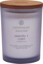 Chesapeake Bay Candle Medium Jar Scented Candle, Serenity + Calm (Lavender Thyme), Home Décor, Orange, Gifting Idea, Burn Time of 50 Hours