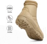NORTIV 8 Men's Military Tactical Work Boots Side Zipper Leather Motorcycle Combat Boots Trooper(6-8 Inches) - Image 2