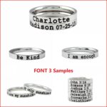 Name Ring - Custom Text Stainless Steel Band Ring, Personalized Gift for Her & Him, Couples Mother Daughter Sisters Friends, Valentines Anniversary Birthday Graduation Christmas Bridesmaids Wedding - Image 5