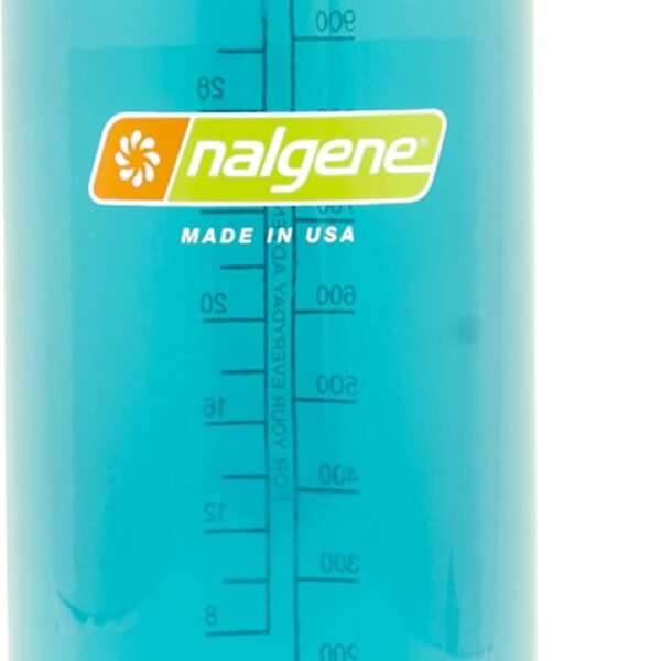 Nalgene Sustain Tritan BPA-Free Water Bottle Made with Material Derived from 50% Plastic Waste, 32 OZ, Wide Mouth, Cerulean