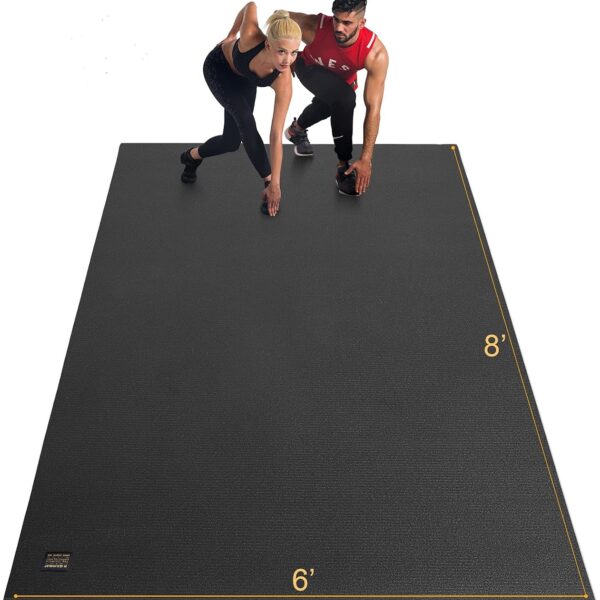 GXMMAT Extra Large Exercise Mat 16'x6'/12'x6'/10'x6'/8'x6'(7mm), Extra Wide Workout Mats for Home Gym Flooring, Non-Slip Thick Durable Cardio Mat for MMA,Plyo,Jump Rope,Weights,Fitness,Shoe-Friendly