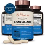 Live Conscious Beyond Collagen Multi Collagen Capsules - Types I, II, III, V & X - Hydrolyzed Blend with Biotin & Vitamin C for Hair, Skin, Nails 90 Capsules