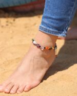 Jewever 7 Chakra Crystals and Stones Anklet Irregular Tumbled Gems Beaded Ankle Bracelets for Women Spiritual Energy Meditation Yoga Healing Jewelry Mom's Gifts - Image 3