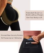 Women's Compression Leggings Butt Lifting Seamless High Waist Tummy Control Stretchy with Pockets - Image 4
