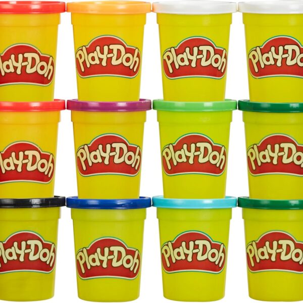 Play-Doh Jewel Colors Bulk 12-Pack of 4-Ounce Cans, Easter Basket Stuffers for Girls & Boys, Party Favors, Kids Arts & Crafts, Preschool Toys, Ages 2+