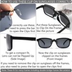 Polarized Clip On Sunglasses Over Prescription Glasses Men Women Compact Fit Non-Flip Up - Image 5