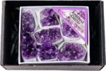 Premium Amethyst Set Natural Amethyst Cluster Set Grade A Healing Crystal Geode Spiritual Rocks Witchcraft Specimen 1.2-2' - Image 5