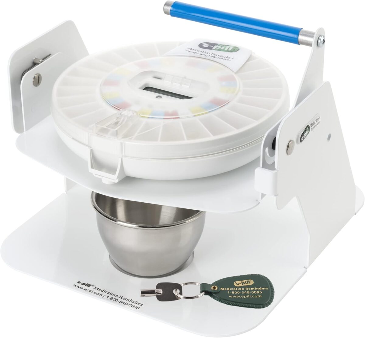 e-Pill MedTime Station Pro - Advanced Locked Automatic Pill Dispenser - Clear Lid - Image 1