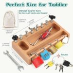 Montessori Screwdriver Board Set Lock and Key Toys Kids Tools Nuts and Bolts Montessori Toys for 3 4 5 Year Old Learning Practical Life Materials Fine Motor Skills Occupational Therapy Games - Image 7