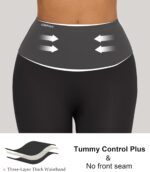 Women's Compression Leggings Butt Lifting Seamless High Waist Tummy Control Stretchy with Pockets - Image 3