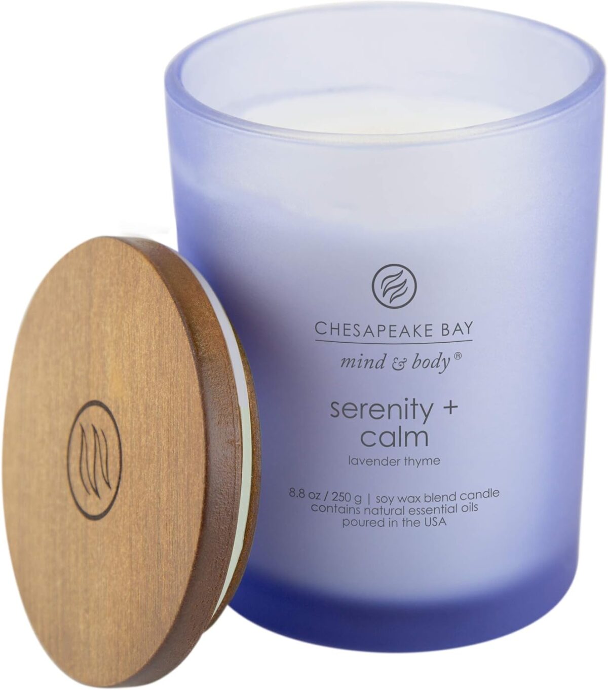 Chesapeake Bay Candle Medium Jar Scented Candle, Serenity + Calm (Lavender Thyme), Home Décor, Orange, Gifting Idea, Burn Time of 50 Hours - Image 2