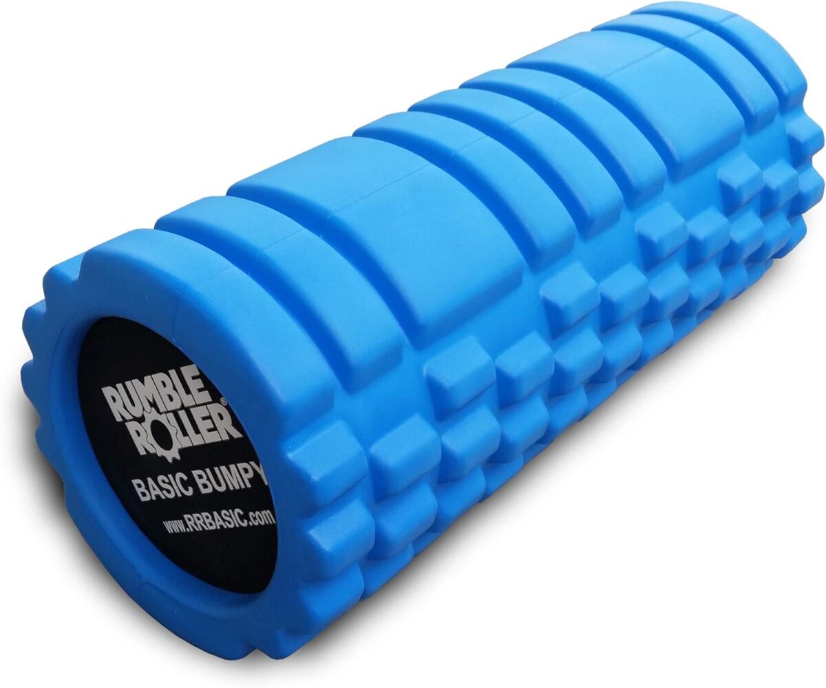 RumbleRoller Basic Bumpy Foam Roller, Solid Core EVA Foam Roller with Grid/Bump Texture for Deep Tissue Massage and Self-Myofascial Release - Image 1