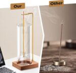 Incense Holder for Sticks, Insence-Stick Holder, Anti-Ash Flying No Mess Incense Burner, Incense Stick Holder with Glass Ash Catcher, for Yoga Spa Meditation Home Decor(2 Pack) - Image 5