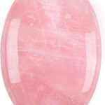 Rose Quartz Palm Stone Crystal Natural Chakra Reiki Polished Healing Love Oval Pocket Worry Stone Crystals for Anxiety Stress Relief Therapy