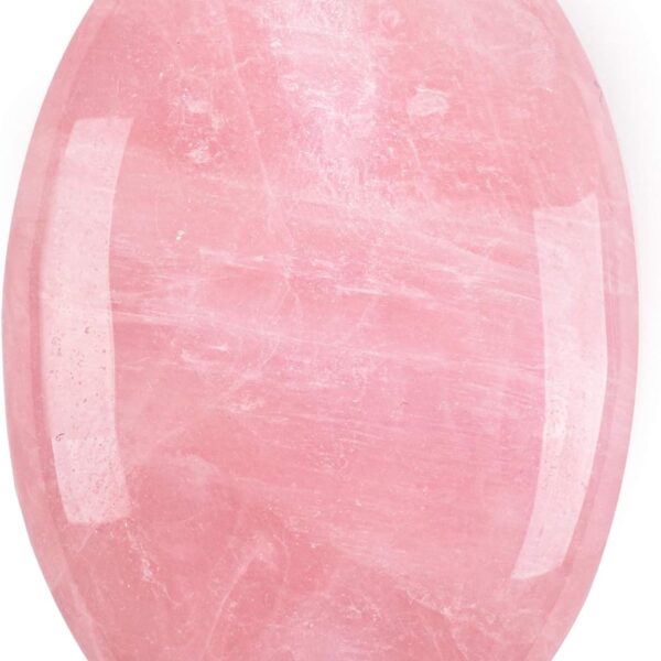 Rose Quartz Palm Stone Crystal Natural Chakra Reiki Polished Healing Love Oval Pocket Worry Stone Crystals for Anxiety Stress Relief Therapy