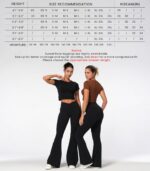 Sunzel Flare Leggings, Crossover Yoga Pants with Tummy Control, High-Waisted and Wide Leg - Image 2