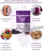 Slofoodgroup Freeze Dried Açaí Powder - Pure Acai Powder from Brazil (.25Lb/4oz Açaí), Acai Fruit Powder - Image 3