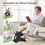 Mini Exercise Bike, Under Desk Bike Pedal Exerciser for Arm/Leg Exercise, Adjustable Resistance with LCD Screen Display for Home/Office Workout - Image 6