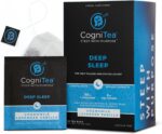 CogniTea Deep Sleep Tea 2mg Melatonin Tea & and 50mg L-Theanine for Deep Sleep with Valerian, Chamomile, Lemon Balm and Passion flower Extra Strength Sleepy Tea for Night Time Rest and Relaxation