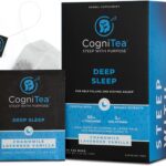 CogniTea Deep Sleep Tea 2mg Melatonin Tea & and 50mg L-Theanine for Deep Sleep with Valerian, Chamomile, Lemon Balm and Passion flower Extra Strength Sleepy Tea for Night Time Rest and Relaxation