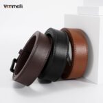 VONMELLI Nickel Free Leather Belt for Men, TSA Approved Non Metal Men’s Belt for Jeans with Hypoallergenic Buckle - Image 5