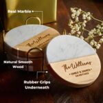 Personalized Coasters, Wedding Gift for couple, Custom Anniversary Gifts, Custom Bar Coasters for Drinks with Monogram Engraved, Great Newlywed Christmas Gift - Image 3