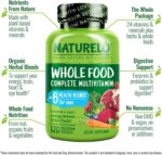 NATURELO Mens Multivitamins - Whole Food Multivitamin for Men with Vitamins, Minerals - 120 Vegetarian Capsules for Energy, Brain, Heart, Eye Health - Image 5