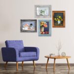 XUANLUO 5x7 Picture Frames Set of 4 Rustic Retro Photo Frame with Plexiglass Wall Mount and Tabletop Display Family Friends Wedding Gift - Image 5