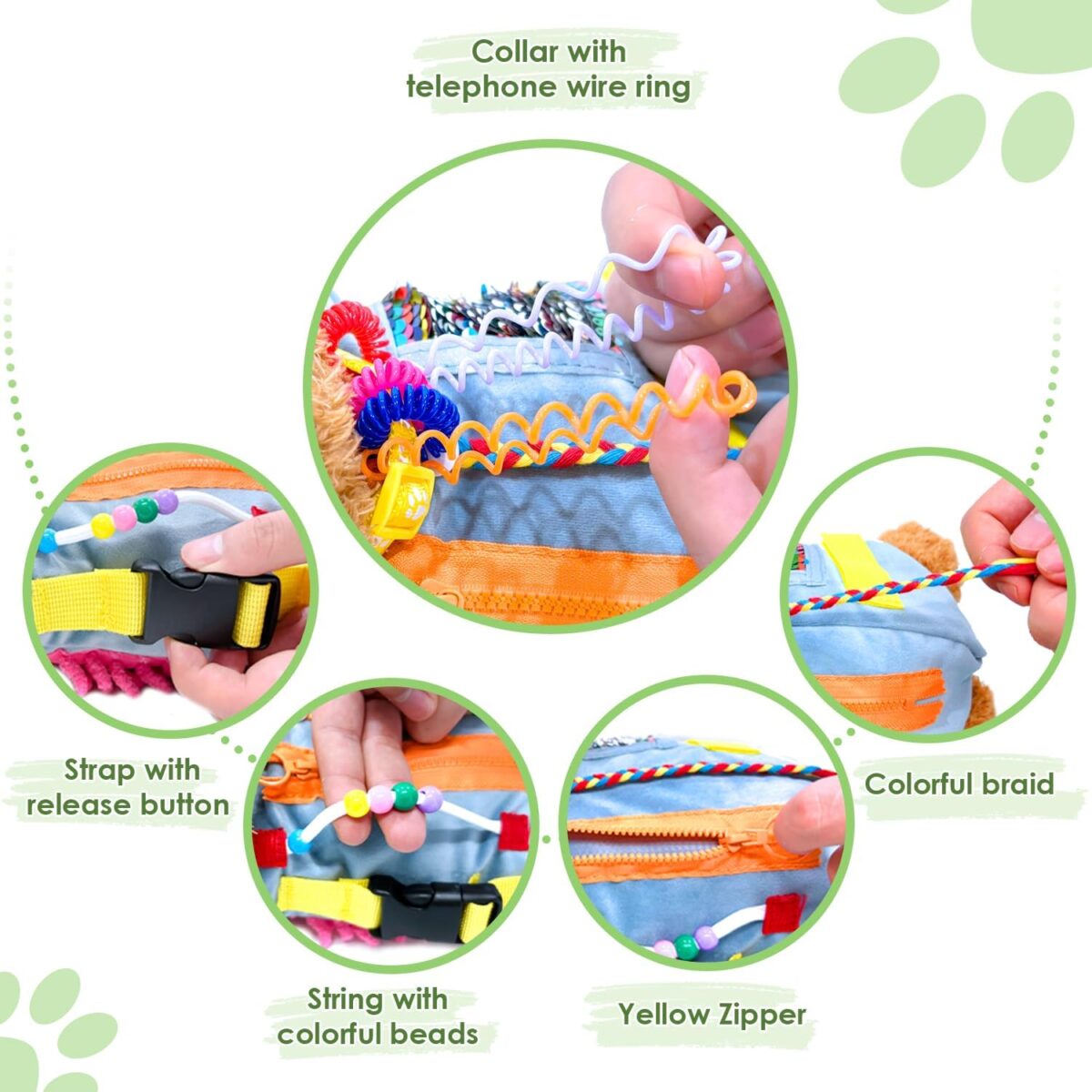 Fidget Sensory Dog Blanket for Elderly | Premium Dementia Activities for Seniors Items | Engaging Sensory Items (pup) for Adults | Gift and Activities for Seniors with Alzheimer - Image 6