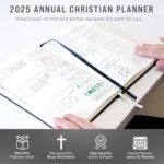 2025 Christian Planner, Bible Planner & Prayer Journal | Daily Christian Planner 2025 For Women & Men with Weekly & Monthly Planning | 12 Month A5 Size | Black | Faith Planner - Image 6
