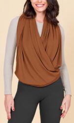 ODODOS Cloud Feeling Customizable Snap Scarf for Women, Casual Convertible Wrap Shawl Cape Cardigans - Image 3