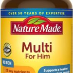 Nature Made Multivitamin For Him with No Iron, Mens Multivitamins for Daily Nutritional Support, Multivitamin for Men, 90 Tablets, 90 Day Supply