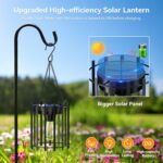 KOOPER Solar Lanterns Outdoor Waterproof, Upgraded Bright Hanging Solar Lights Outdoor Lantern, Metal Outdoor Solar Lanterns Decorative, Hanging Solar Lantern Lights for Yard Patio Garden Decor 2 Pack - Image 7