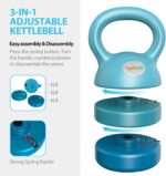 TopMade Adjustable Kettlebell Weights Set Cast Iron Exercise Fitness Kettle Ball Grip 5, 8, 9,12lb Free Weight Men Women Kettlebells for Home Gym Workout Ballistic, Core,Strength Training - Image 8